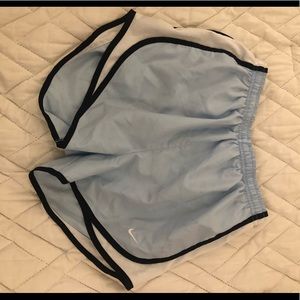 Light blue and navy Nike shorts